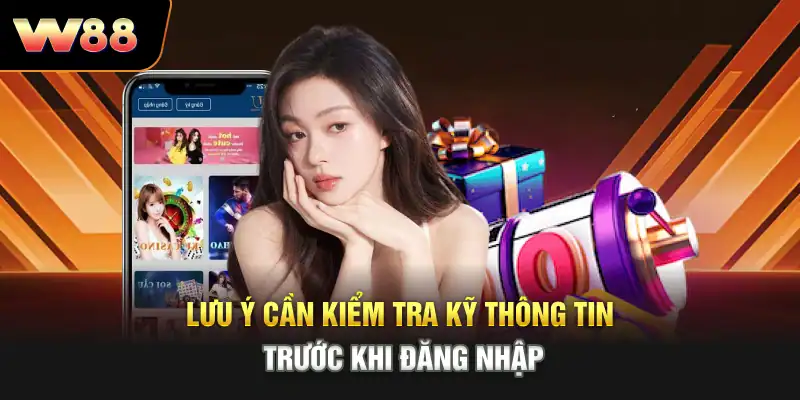 Lưu ý cần kiểm tra kỹ thông tin trước khi đăng nhập